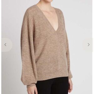 IRO V-Neck Sweater in Warm Tan